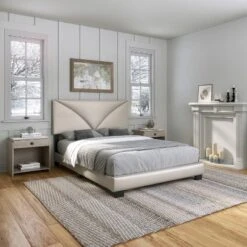 Cornerstone Faux Leather Upholstered Bed Frame - Boyd Sleep Eco Dream -Furniture Store GUEST d892c4e0 98cb 4f93 84fd fa1f3195f0b1