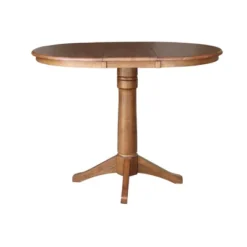 36" Ryan Round Extendable Dining Table With 4 X Back Stools Distressed Oak - International Concepts 8 36" Ryan Round Extendable Dining Table With 4 X Back Stools Distressed Oak - International Concepts -Furniture Store GUEST da2c27a8 b266 4bd1 aa08 da97b461aa33