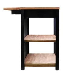 Nashhex Expandable Freestanding Kitchen Island Black/Natural - Aiden Lane -Furniture Store GUEST da31b202 cb47 42a6 b06e 280b580c2e36