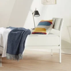 Kera Metal Platform Bed With Angled Upholstered Headboard - Mellow -Furniture Store GUEST da5285a2 8a38 435c b7d1 c2ecf10906d4