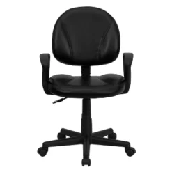 Emma And Oliver Mid-Back Black LeatherSoft Swivel Ergonomic Office Chair - Back Adjustment -Furniture Store GUEST dadbd7d5 c410 44ff b73a 14c4b528a92b