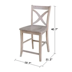 24" Vinyard Counter Height Barstool Washed Gray/Taupe - International Concepts -Furniture Store GUEST dadfd574 4851 4058 bbb5 63e08a6ac8eb