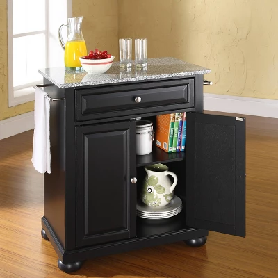 Alexandria Gray Granite Top Portable Kitchen Island/Cart - Crosley 4 Alexandria Gray Granite Top Portable Kitchen Island/Cart - Crosley - Image 2