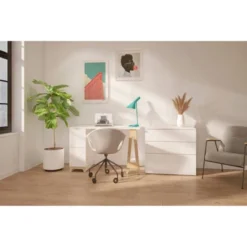 Atypik Desk With 3 Drawer File Cabinet - Nexera 11 Atypik Desk With 3 Drawer File Cabinet - Nexera -Furniture Store GUEST db08fbfa 7d7f 4913 a7d6 abad75a22bce