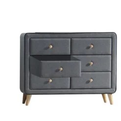 43" Valda Dresser Light Gray Fabric - Acme Furniture -Furniture Store GUEST dc84ff85 b522 40ef a50e a991934d0bfe