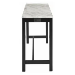 New Classic Furniture Celeste Kitchen Dining Set Wooden Faux Marble Top Theater Bar Accent Table With 3 Memory Foam Stools, Black -Furniture Store GUEST dde69976 c2f5 4b81 96b6 af10b8b72ed4