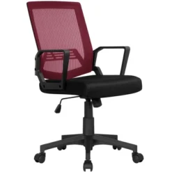 Yaheetech Adjustable Mid-Back Office Chair Computer Chair With Wheels -Furniture Store GUEST de674383 273b 4f50 ab52 7fd0f17f274d