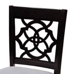 5pc Arden Upholstered Wood Pub Counter Height Dining Set Gray/Espresso - Baxton Studio -Furniture Store GUEST ded3b034 76f3 4e37 acc8 2306b07f5fd7