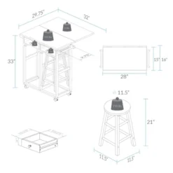 Square Hardwood Drop Leaf Table Top Breakfast Cart Natural/White - Flora Home 27 Square Hardwood Drop Leaf Table Top Breakfast Cart Natural/White - Flora Home -Furniture Store GUEST df36a36a 13f4 4c21 b4aa a85ae77842f6
