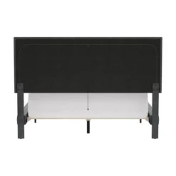 Muellen Upholstered Platform Bed With 2 Dual USB Ports Graphite Gray Vinyl - Hillsdale Furniture -Furniture Store GUEST e007876b c435 4d5c a397 fc1d77072f5f