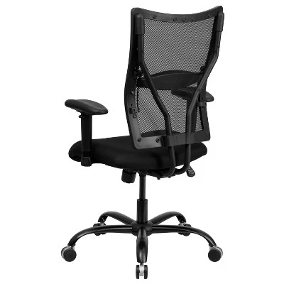 Emma And Oliver 400 Lb. Big & Tall Black Mesh Swivel Ergonomic Office Chair With Adjustable Arms 8 Emma And Oliver 400 Lb. Big & Tall Black Mesh Swivel Ergonomic Office Chair With Adjustable Arms - Image 6