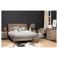 Munich 2 - Drawer Nightstand - Weathered Oak And Matte Black - South Shore -Furniture Store GUEST e08f3a90 2f50 4150 b2e9 f3abc8bbd6d1