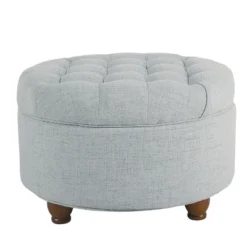 Large Tufted Round Storage Ottoman - HomePop -Furniture Store GUEST e165f7f4 3499 4323 a528 a4e58c96a8bc