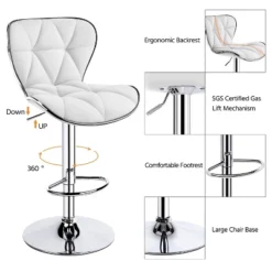 Yaheetech 2pcs Height Adjustable PU Leather Upholstered Swivel Bar Stool Chairs 14 Yaheetech 2pcs Height Adjustable PU Leather Upholstered Swivel Bar Stool Chairs -Furniture Store GUEST e17dc04b ab5c 4aa8 8d3f f30c32a7e81c