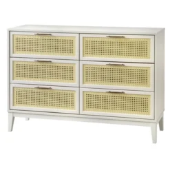Andros 6 Drawer Dresser With Faux Cane Drawer Fronts - Buylateral -Furniture Store GUEST e25486b7 d645 4502 a14f 2594bad7a434