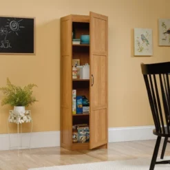 Pantry Storage Cabinet Highland Oak - Sauder -Furniture Store GUEST e4192245 db27 417d b788 294d349fecd2