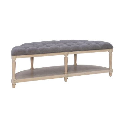 Covil Demilune Bench Charcoal - Powell Company 6 Covil Demilune Bench Charcoal - Powell Company - Image 4