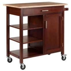 Marissa Kitchen Cart Walnut - Winsome -Furniture Store GUEST e5ac7ab5 90d0 4a33 a1f5 dc123f3c58ad