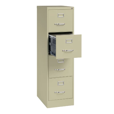 Hirsh 22" Deep 4 Drawer Letter Width Vertical File Cabinet 5 Hirsh 22" Deep 4 Drawer Letter Width Vertical File Cabinet - Image 3