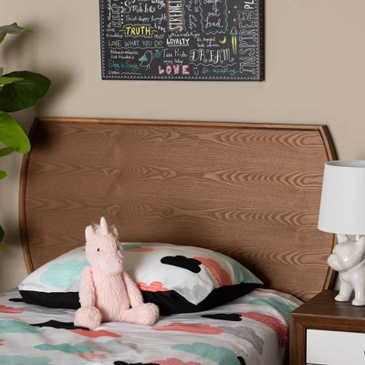 Laurien Wood Headboard Walnut - Baxton Studio 4 Laurien Wood Headboard Walnut - Baxton Studio - Image 2