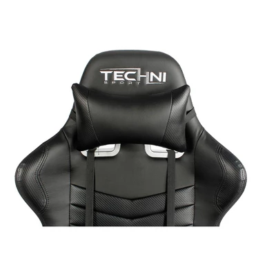 Ts-5100 Ergonomic High Back Racer Style Video Gaming Chair - Black - Techni Sport 11 Ts-5100 Ergonomic High Back Racer Style Video Gaming Chair - Black - Techni Sport - Image 9