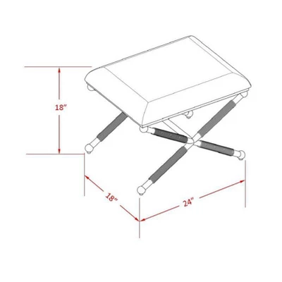 Ashburn Campaign Accent Stool - Linon 10 Ashburn Campaign Accent Stool - Linon - Image 8
