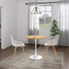 31.5" Kurv Dining Table Medium Oak/White - Jamesdar