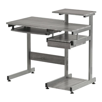 Complete Computer Workstation Desk Gray - Techni Mobili 19 Complete Computer Workstation Desk Gray - Techni Mobili - Image 17