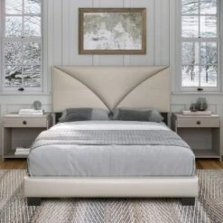 Cornerstone Faux Leather Upholstered Bed Frame - Boyd Sleep Eco Dream -Furniture Store GUEST e8251f7a 4cfd 4865 ba49 6b672dbc804a