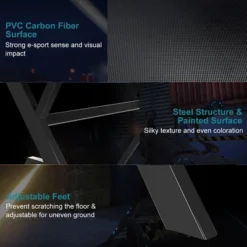 Costway X-Shaped Gaming Desk & Racing Style Massage Chair Set Home Office Black+White/Blue/Grey/Red -Furniture Store GUEST e836d993 6fe1 4444 8f2c 893ac29963c8