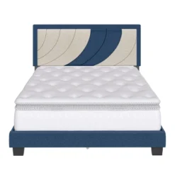 Becca Two Tone Upholstered Platform Bed - Eco Dream -Furniture Store GUEST e83c22b2 9d39 404f 8c6e 085093c0f394