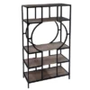 68.25" Vikrin 5 Tier Bookshelf Natural/Black - Aiden Lane