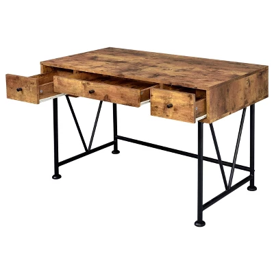 Analiese 3 Drawer Writing Desk - Coaster 4 Analiese 3 Drawer Writing Desk - Coaster - Image 2