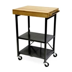 Origami Foldable Wheeled Portable Solid Wood Top Kitchen Island Bar Cart -Furniture Store GUEST e9386b1b c53d 458f 9883 8385c5c03b54
