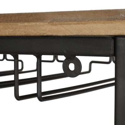 Fritsche Modern Industrial 47 Bottle Floor Wine Rack Natural/Black - Christopher Knight Home 11 Fritsche Modern Industrial 47 Bottle Floor Wine Rack Natural/Black - Christopher Knight Home - Image 9