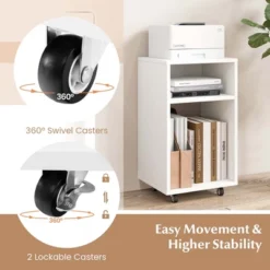 Costway Mobile File Cabinet Wooden Printer Stand Vertical Storage Organizer Home Office -Furniture Store GUEST e9f200cc 812b 4488 ac47 546a33bd6453