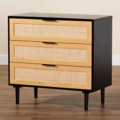 Maureen Wood And Rattan 3 Drawer Dresser Espresso/Natural Brown - Baxton Studio 18 Maureen Wood And Rattan 3 Drawer Dresser Espresso/Natural Brown - Baxton Studio -Furniture Store GUEST ea028d60 9045 4376 8fde 39c28ae69722