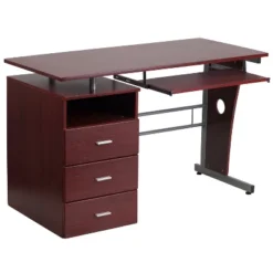 Flash Furniture Computer Desk With Three Drawer Single Pedestal And Pull-Out Keyboard Tray -Furniture Store GUEST ea14df6e 3a88 4c5e ac57 f19787adc7bb