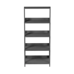 Lavish Home 4-Tier Ladder Bookshelf Freestanding Wooden Bookcase, Gray -Furniture Store GUEST ea651227 5b73 415a 9f7c fb5952fae32d