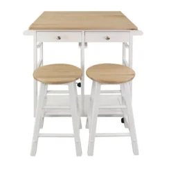 Square Hardwood Drop Leaf Table Top Breakfast Cart Natural/White - Flora Home 23 Square Hardwood Drop Leaf Table Top Breakfast Cart Natural/White - Flora Home -Furniture Store GUEST eab09d16 8b51 4c0a bd79 bee7928d9027