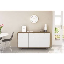 Montana 58 Inch Sideboard - Walnut And White - Polifurniture -Furniture Store GUEST eae5dd8f cb2b 4672 b315 eb79bb5f46e6