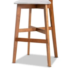 2pc Cameron Wood Counter Height Barstools Gray/Walnut/Brown - Baxton Studio -Furniture Store GUEST eb23c0c2 4b92 4563 8494 4cefbbfec425