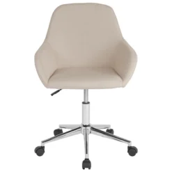 Emma And Oliver Home And Office Mid-Back Chair In Beige Fabric -Furniture Store GUEST ee3f217c deb3 4d5e 9665 fc312b298b33