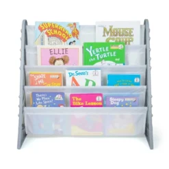 Kids' 4 Tier Bookshelf Organizer Gray/White - Humble Crew -Furniture Store GUEST ee85017a da38 454b b12d f13155026a69