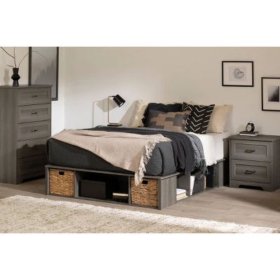Prairie 2 Drawer Nightstand - South Shore 3 Prairie 2 Drawer Nightstand - South Shore