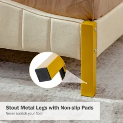 Costway FullQueen Size Upholstered Bed Frame Mattress Foundation Platform Quilted Headboard 19 Costway FullQueen Size Upholstered Bed Frame Mattress Foundation Platform Quilted Headboard -Furniture Store GUEST f048e5d8 9bc5 45a8 a7fd 8a4452a07764