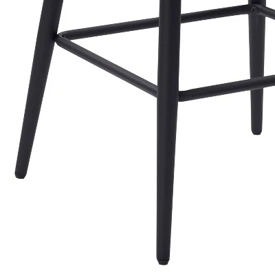 Blakeley Velvet Counter Height Barstool Black - CorLiving 8 Blakeley Velvet Counter Height Barstool Black - CorLiving - Image 6