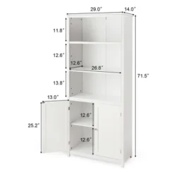 Costway Bookcase Shelving Storage Wooden Cabinet Unit Standing Display Bookcase W/Doors 13 Costway Bookcase Shelving Storage Wooden Cabinet Unit Standing Display Bookcase W/Doors -Furniture Store GUEST f07a4a67 43d4 4c94 b5cd 4c025f3aaf2a
