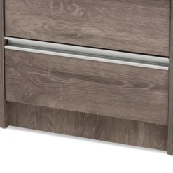 Gallia Modern And Contemporary Oak Finished 2 Drawer Nightstand Brown - Baxton Studio -Furniture Store GUEST f0817ec0 a168 4e32 8d60 b73605fd2790