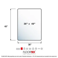 36"x48" Reinforced Glass Executive Glacier Mat For Hard Floors & All Pile Carpets - Cleartex -Furniture Store GUEST f0c56648 a10c 4ba6 961f de152f794aa4